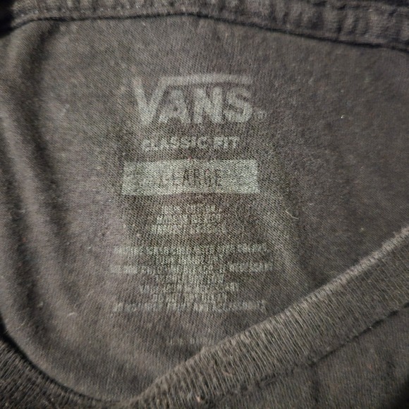 Vans Black Long Sleeve T Shirt Men's Size XL Graphic Print Bear Logo Tee - Picture 3 of 4